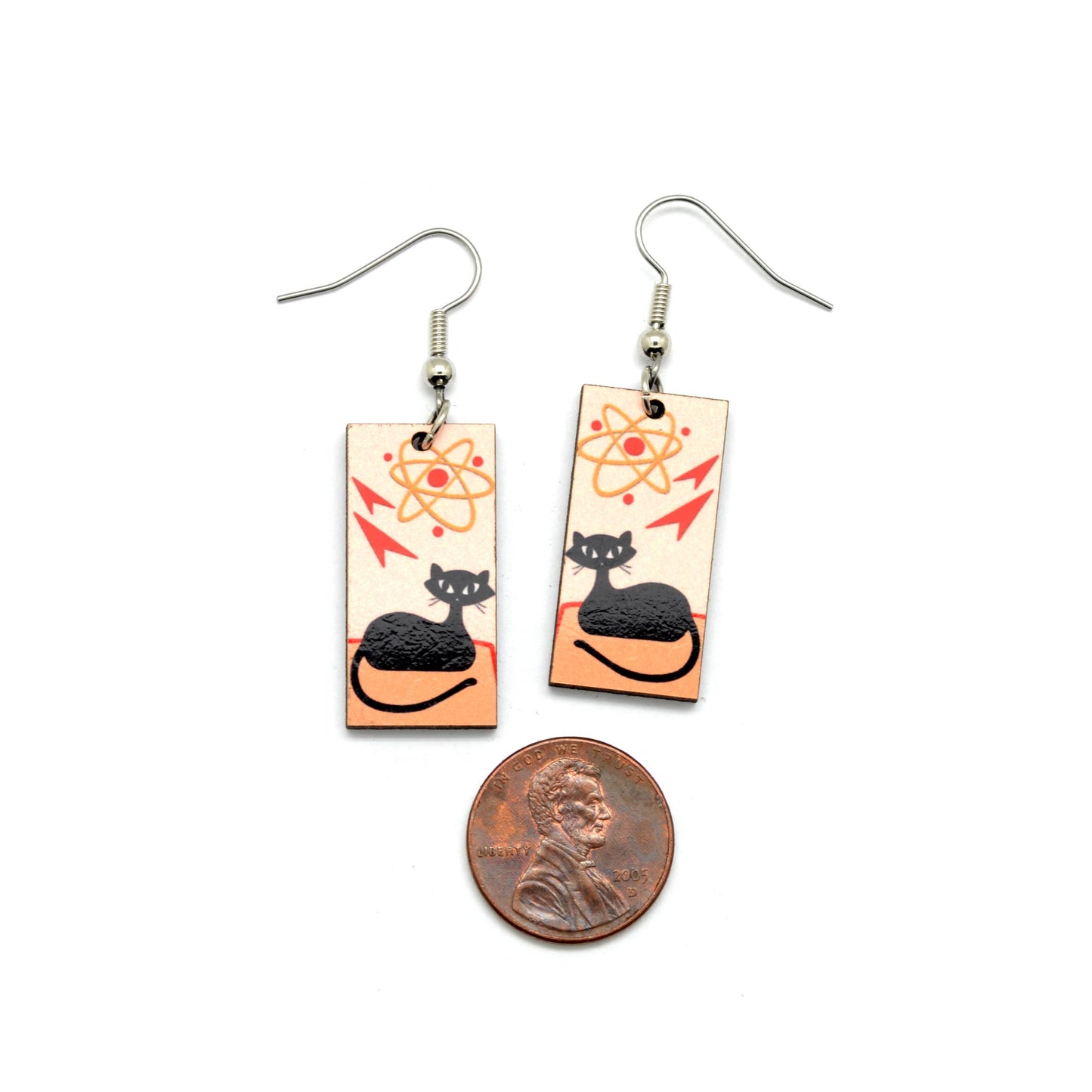 Atomic Cats Mid Century Style Earrings