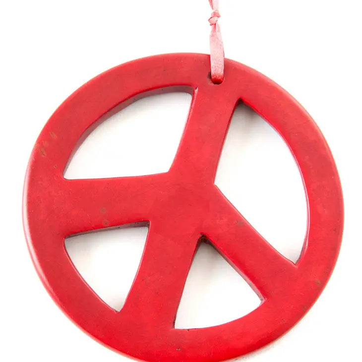 Soapstone Peace Sign Ornament