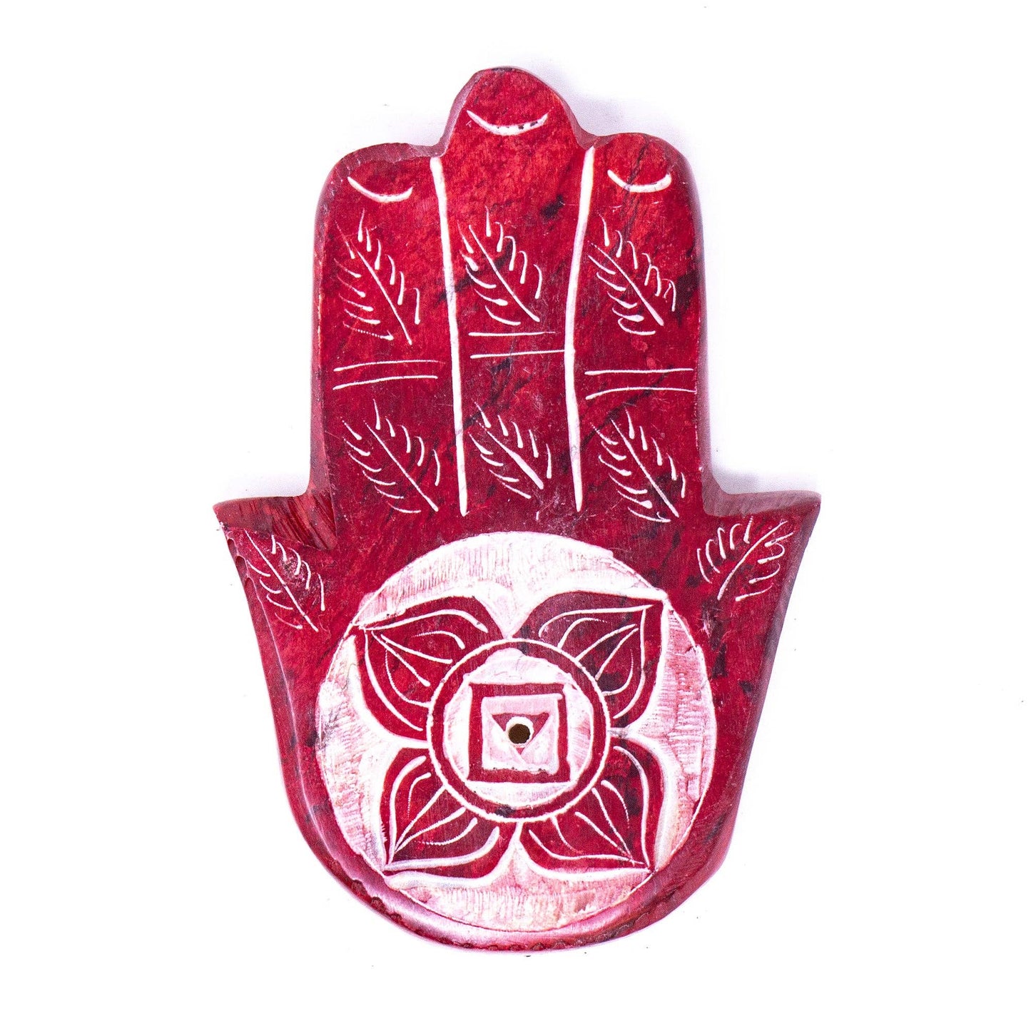 Hamsa Hand Soapstone Incense Holders