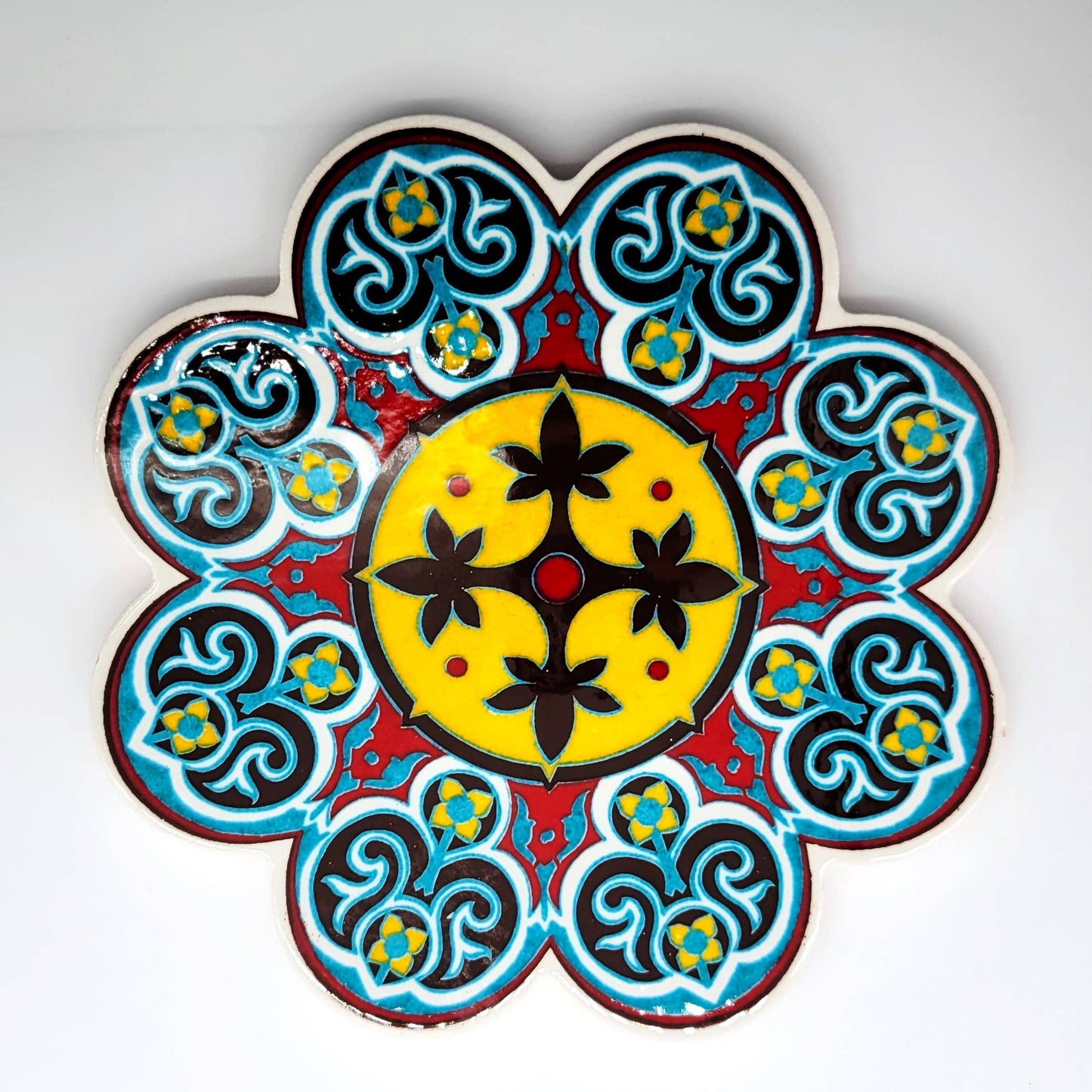 Ceramic Screen Printed Hot Pad Trivet in Assorted Patterns