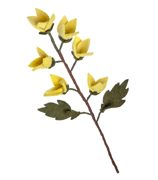 Felt Forsythia Flower
