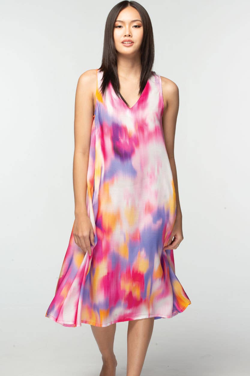Rose Multi Aisha Cupro Dress