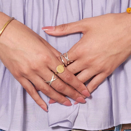 Brass Open Orbit Ring