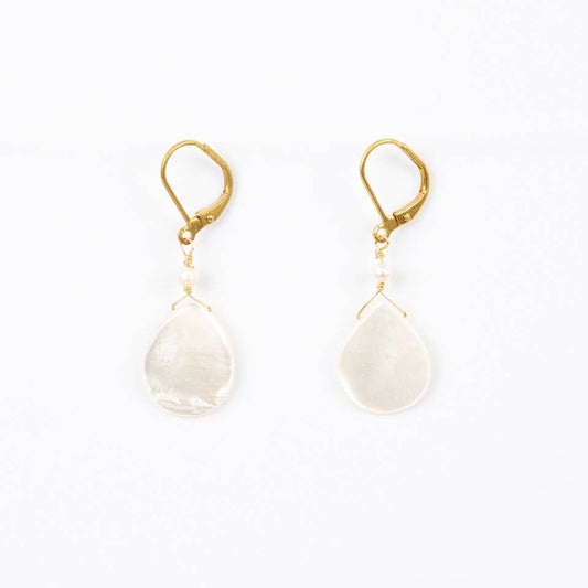 Mother of Pearl Shell Drop Earrings