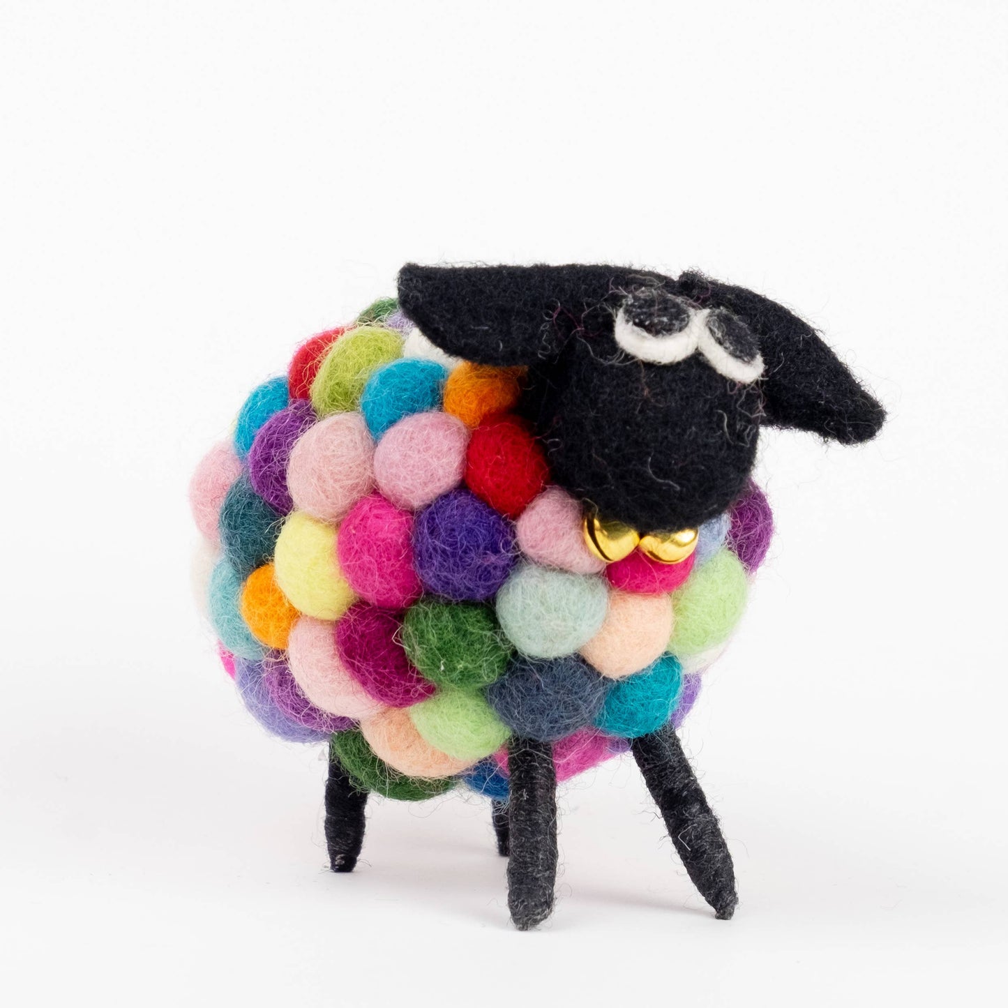 Rainbow Felt Ball Sheep