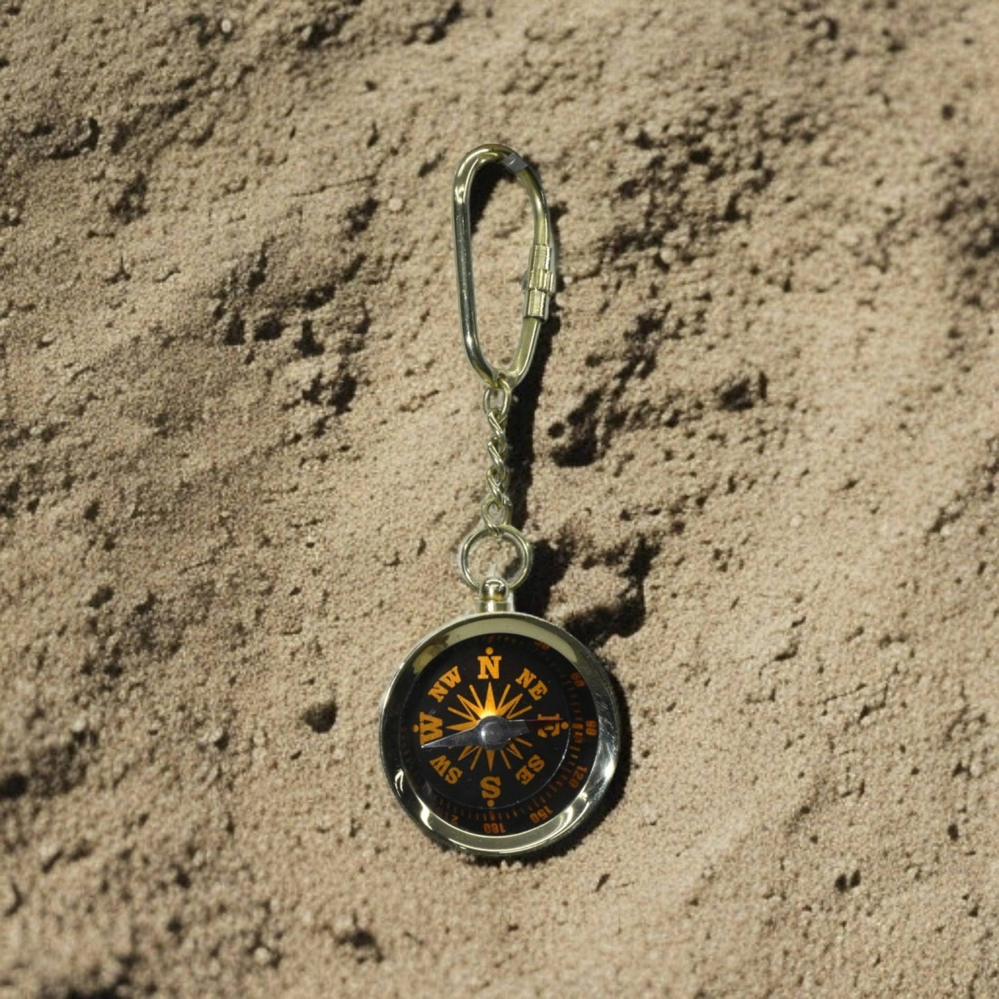 Brass Compass Key Chain