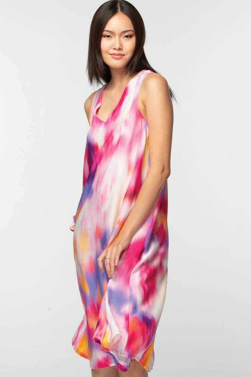 Rose Multi Aisha Cupro Dress