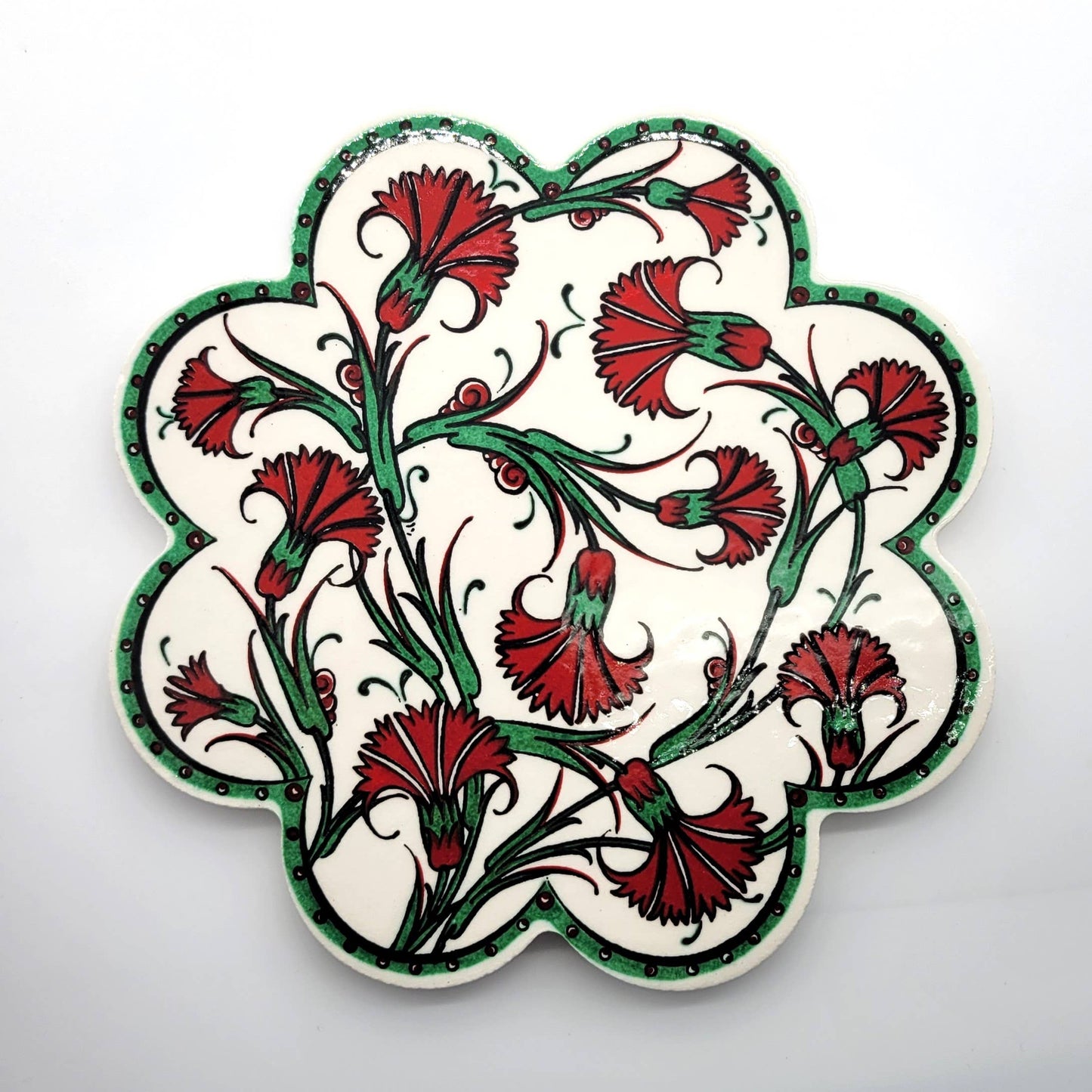 Ceramic Screen Printed Hot Pad Trivet in Assorted Patterns