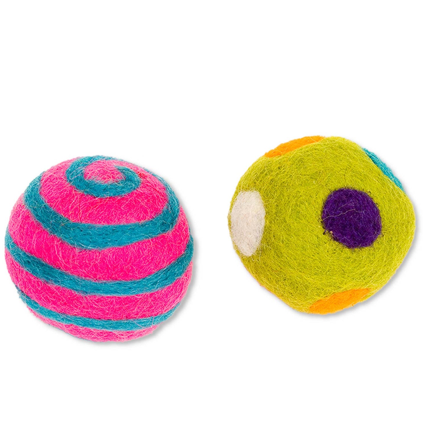 Colorful Wool Ball Cat Toy Set