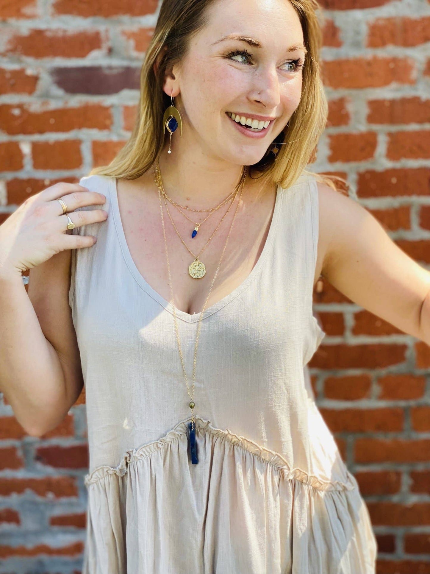 Bohemian Moonstone Rosary Necklace