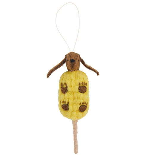 Felt Corn Dog Ornament