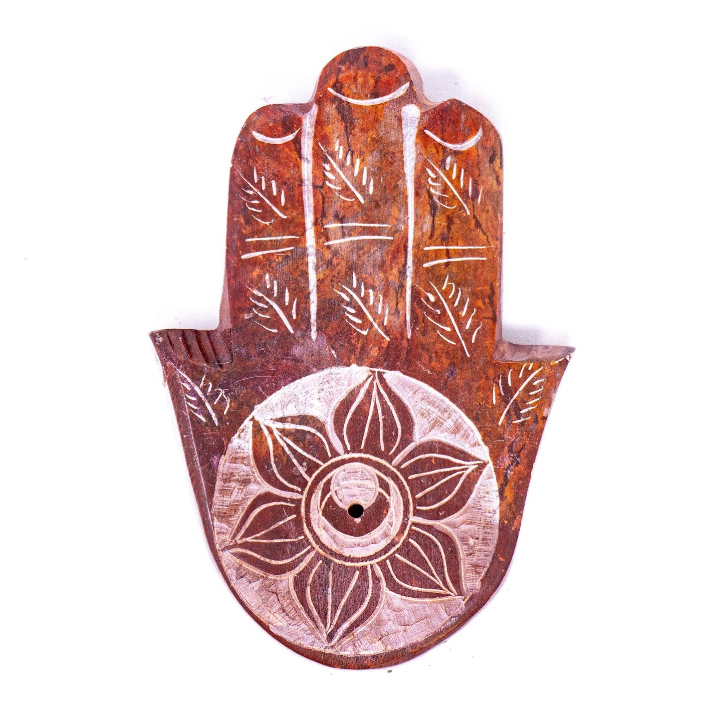 Hamsa Hand Soapstone Incense Holders