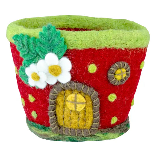 Strawberry Cottage Felt Planter