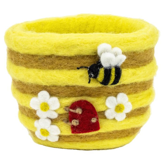 Honey Hive Felt Planter