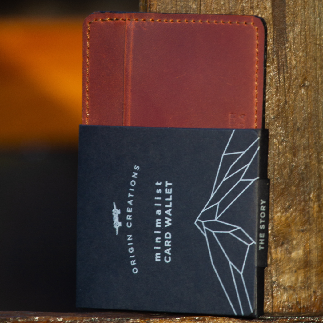 Saddle Brown Leather Card Wallet