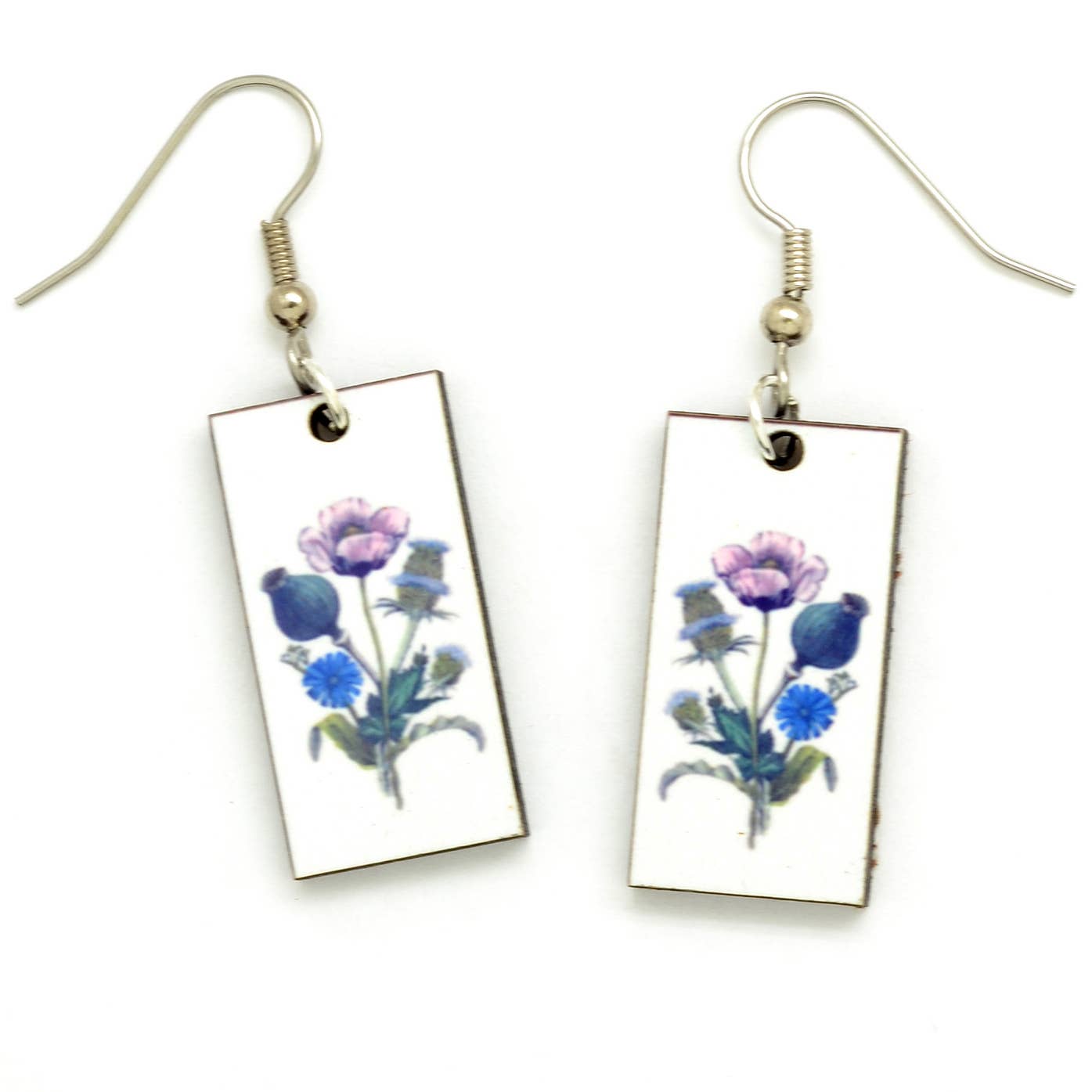 Vintage Botanical Illustration Dangle Earrings