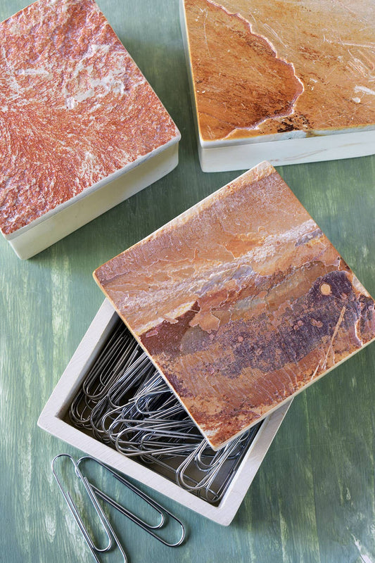 Kenyan Rustic Soapstone Square Box