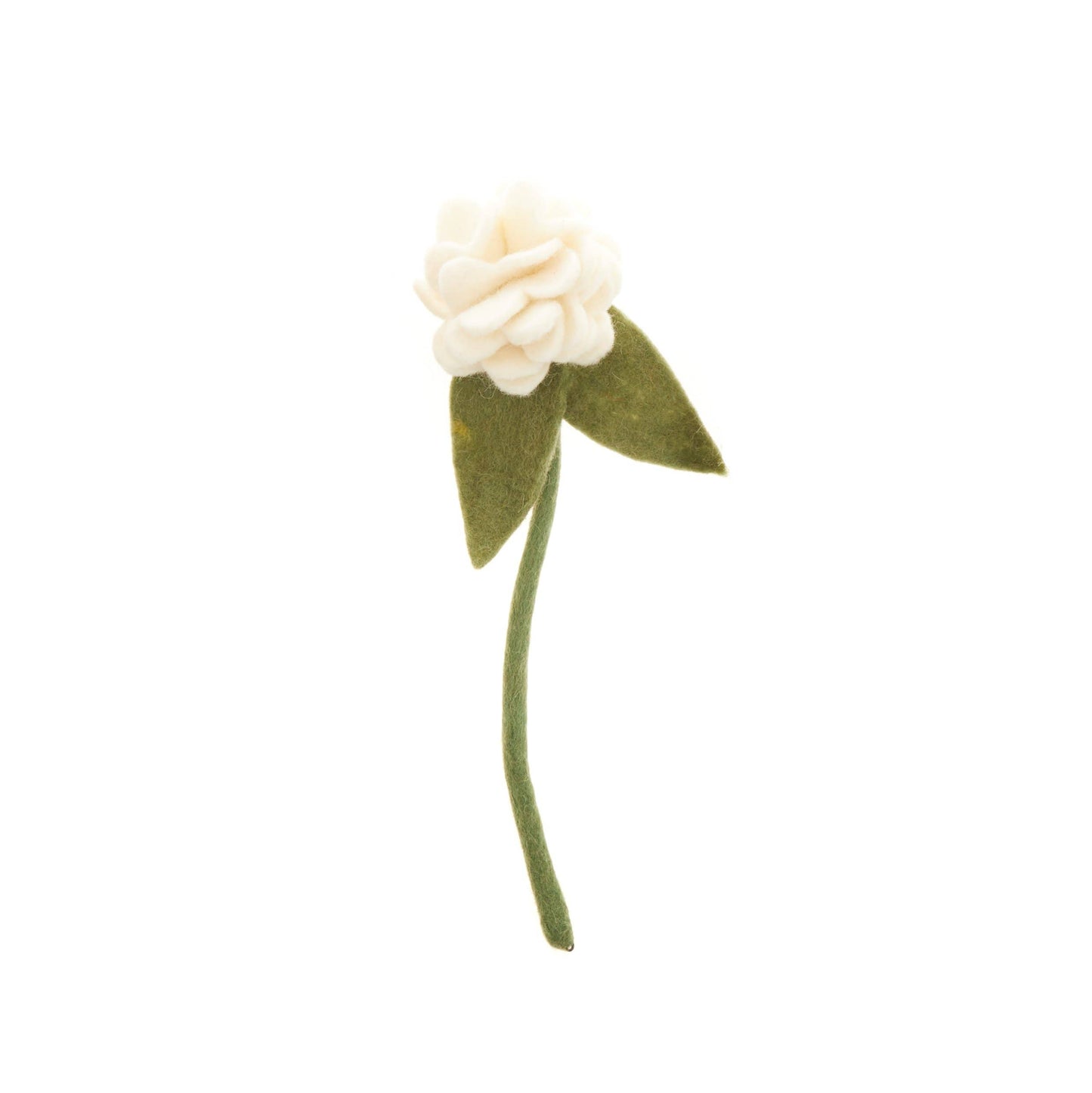 Felt White Geranium Flower