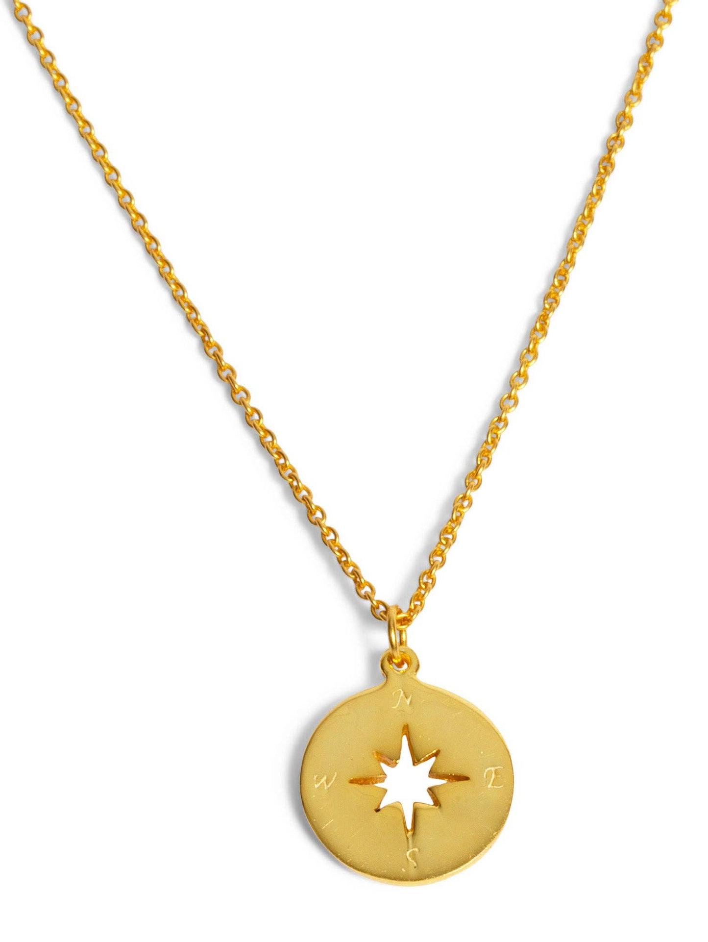 Star & Compass Classic Gold Earrings & Necklace Set
