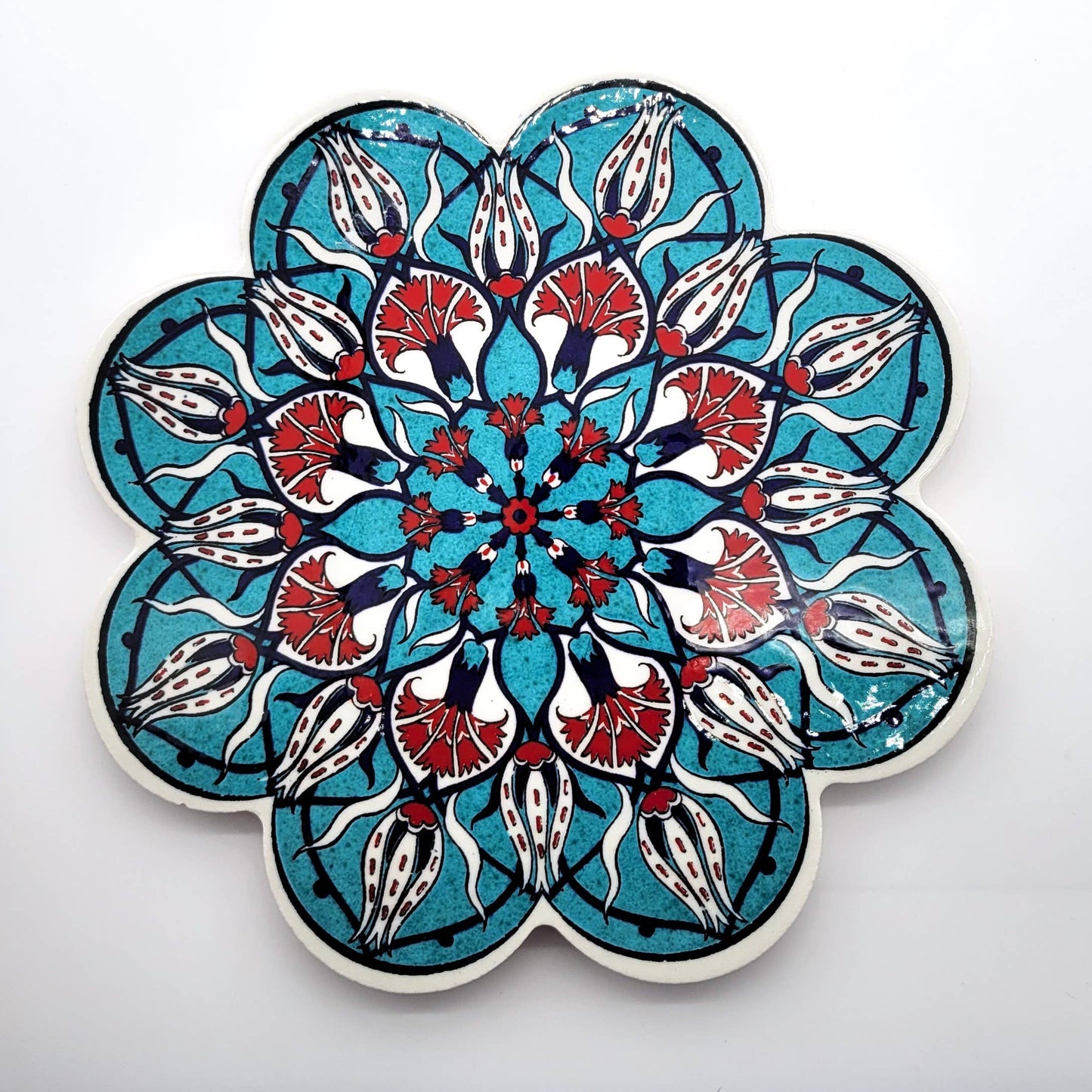 Ceramic Screen Printed Hot Pad Trivet in Assorted Patterns