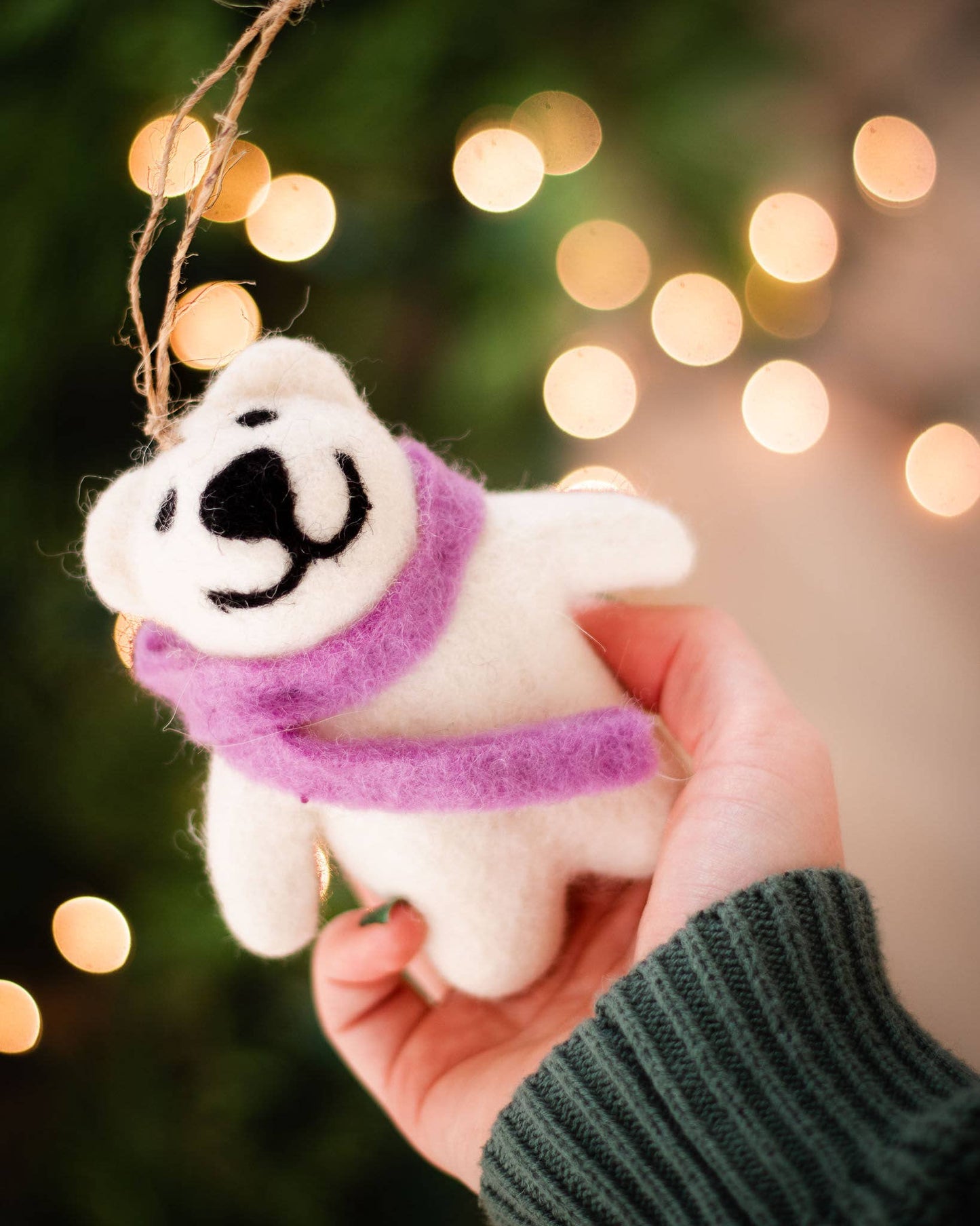 Happy Polar Bears Eco Ornaments
