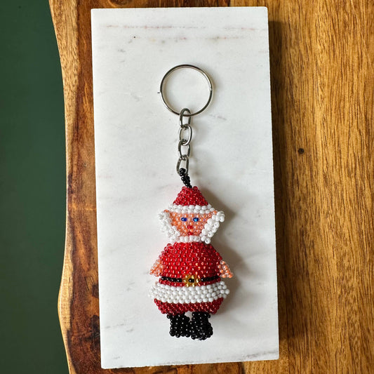 Santa Beaded Keychains