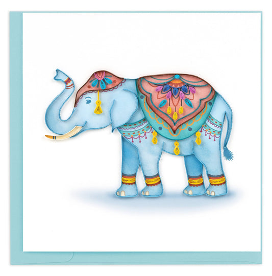 Quilled Decorated Elephant Greeting Card