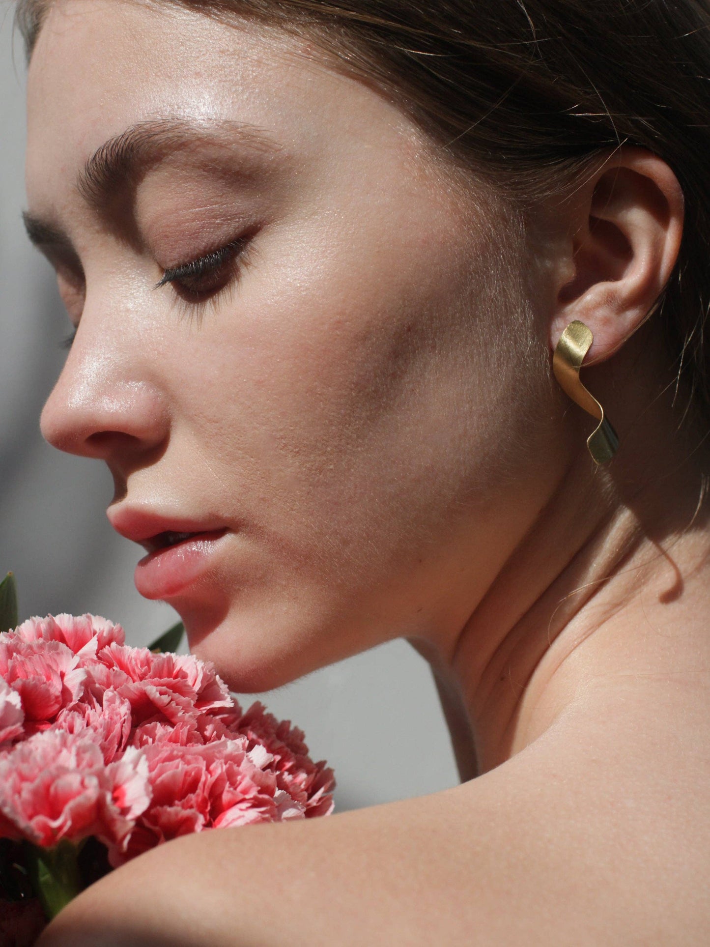 Golden Noodle Earrings