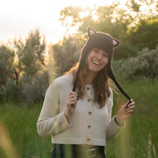 Adult Cat Hand knit Hat