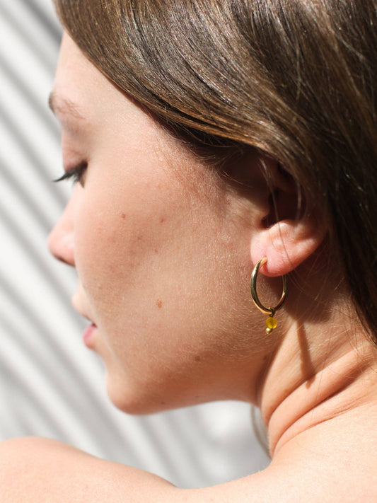 Sunshine Day Sea Glass Huggies