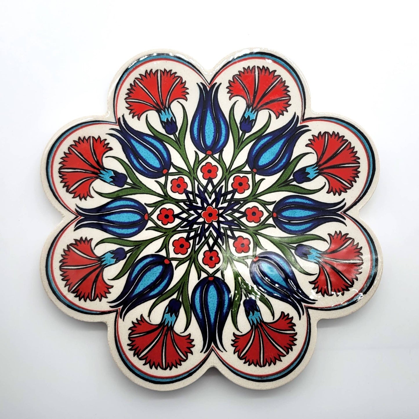 Ceramic Screen Printed Hot Pad Trivet in Assorted Patterns
