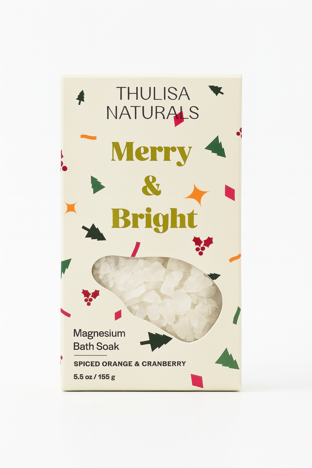 Merry & Bright Holiday Bath Soak | Spice Orange + Cranberry