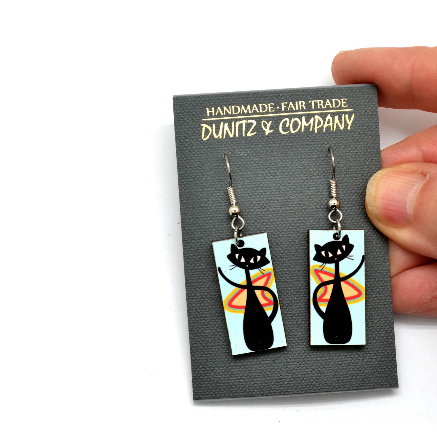Atomic Cats Mid Century Style Earrings