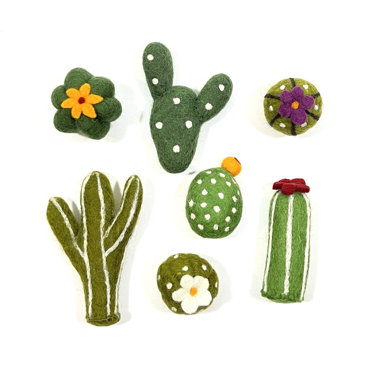 Succulents Wool Cat Toy Set