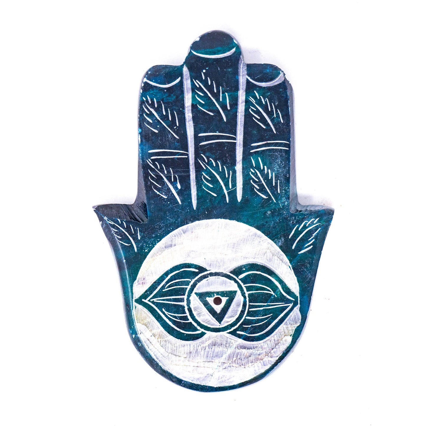 Hamsa Hand Soapstone Incense Holders