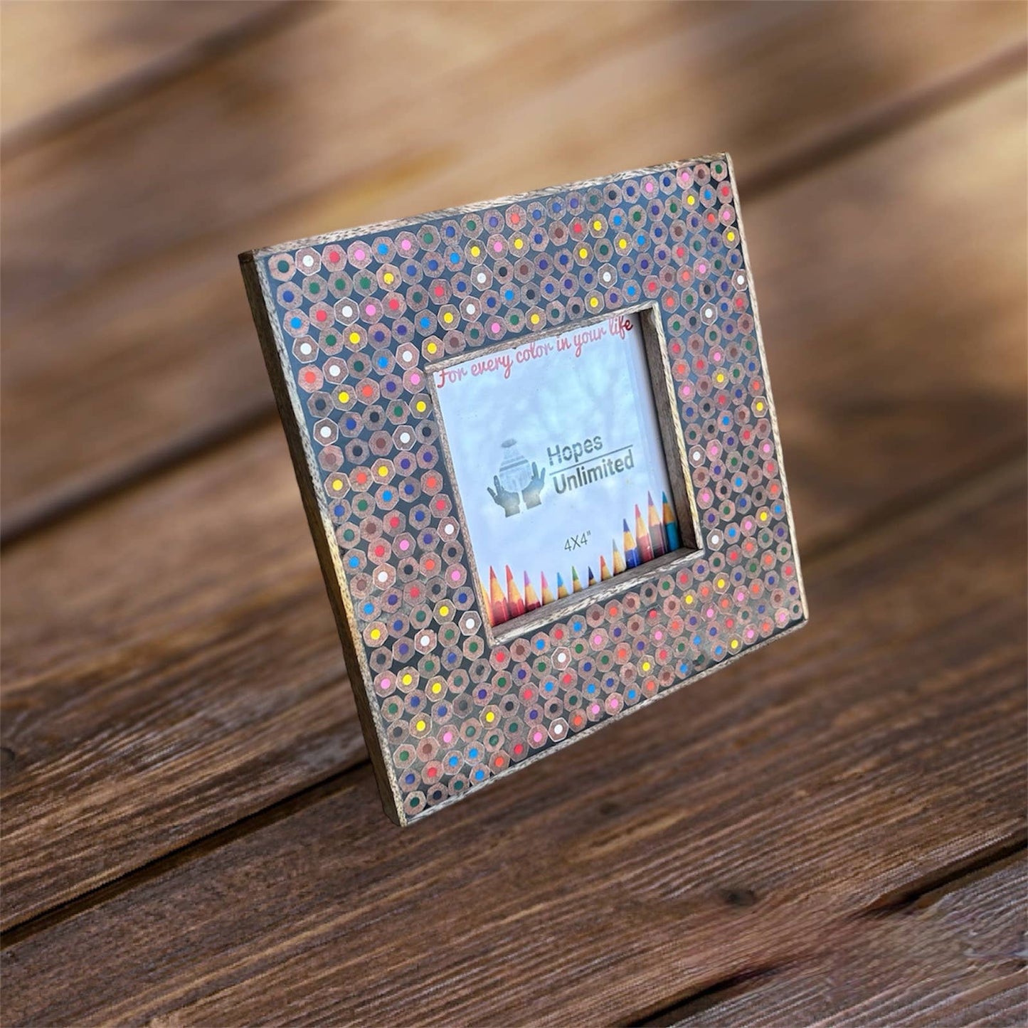 Recycled Pencils Picture Frame: 4 x 6