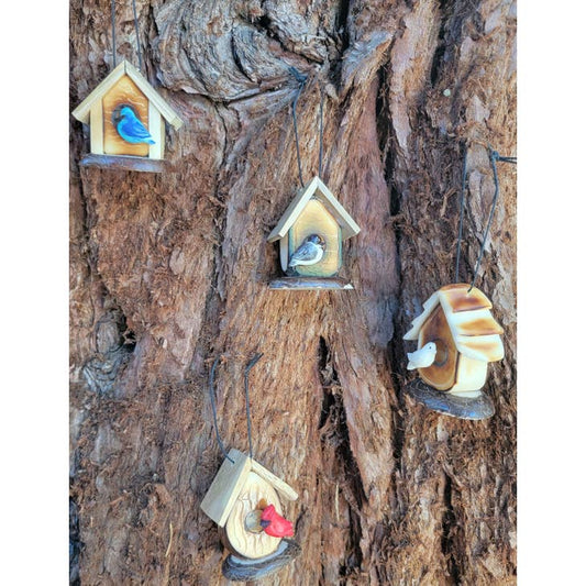 Tagua Nut Bird House Ornaments