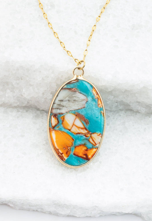 Sierra Bloom Turquoise Emperor Stone Necklace