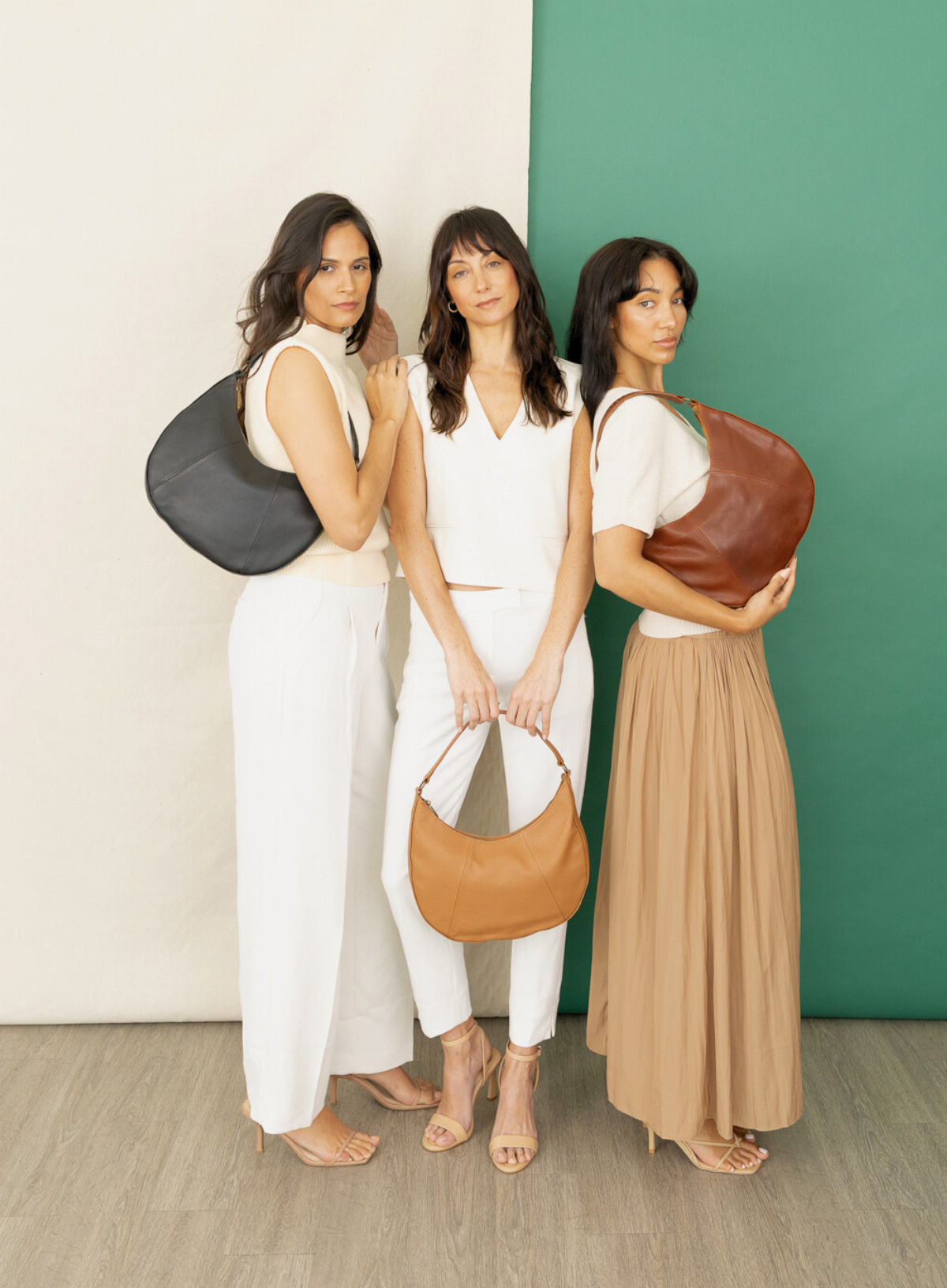 Bone Saddle Leather Shoulder Bag