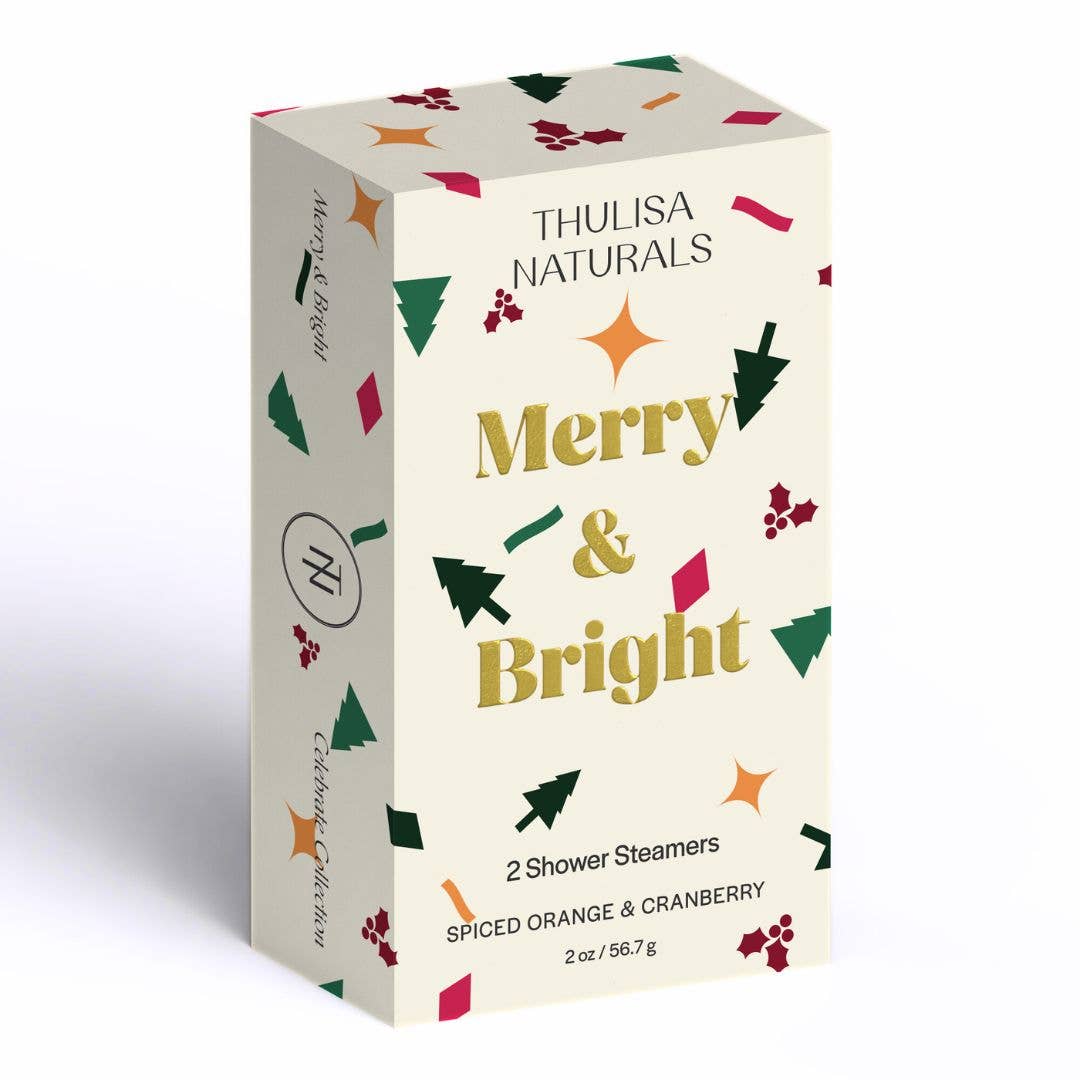 Merry & Bright Holiday Shower Steamers | Spiced Orange + Cranberry
