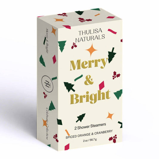 Merry & Bright Holiday Shower Steamers | Spiced Orange + Cranberry