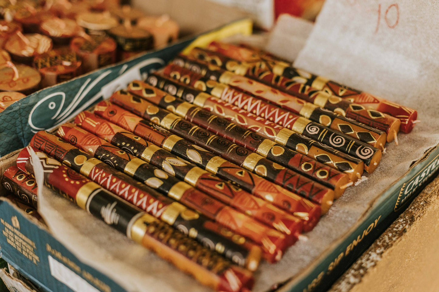 Safari Gold Medium Pillar Candles 3” x 6” (75 hour burn time)