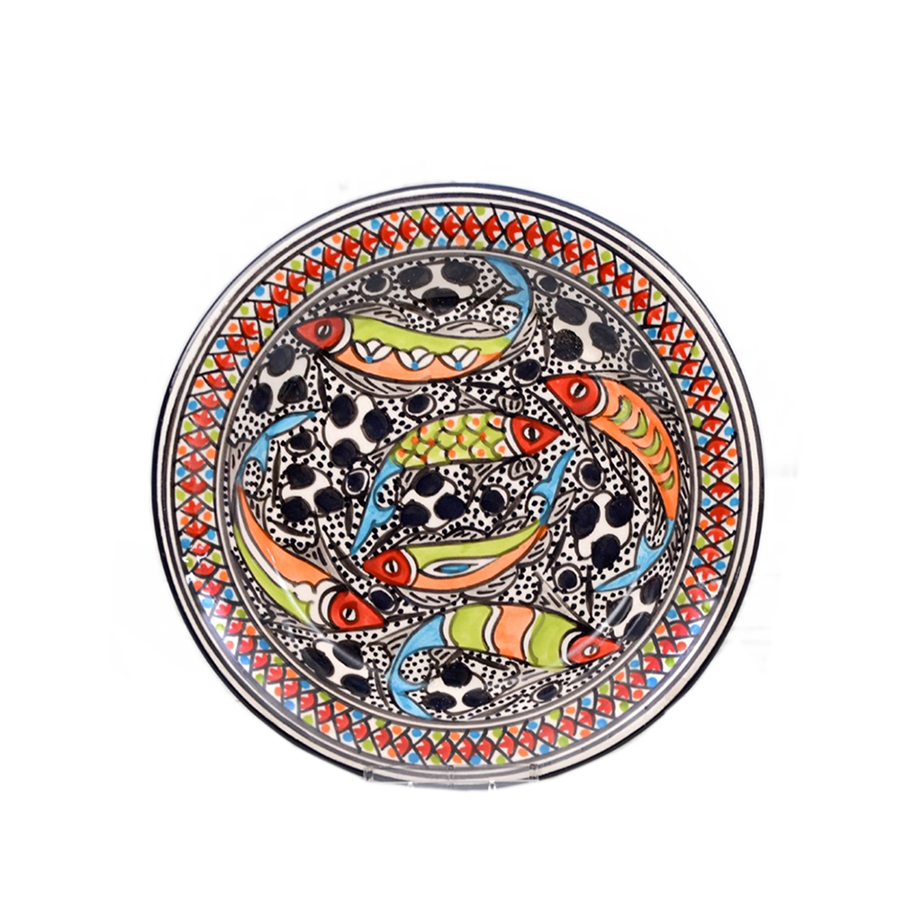 Hand Painted Rainbow Fish Side Plate