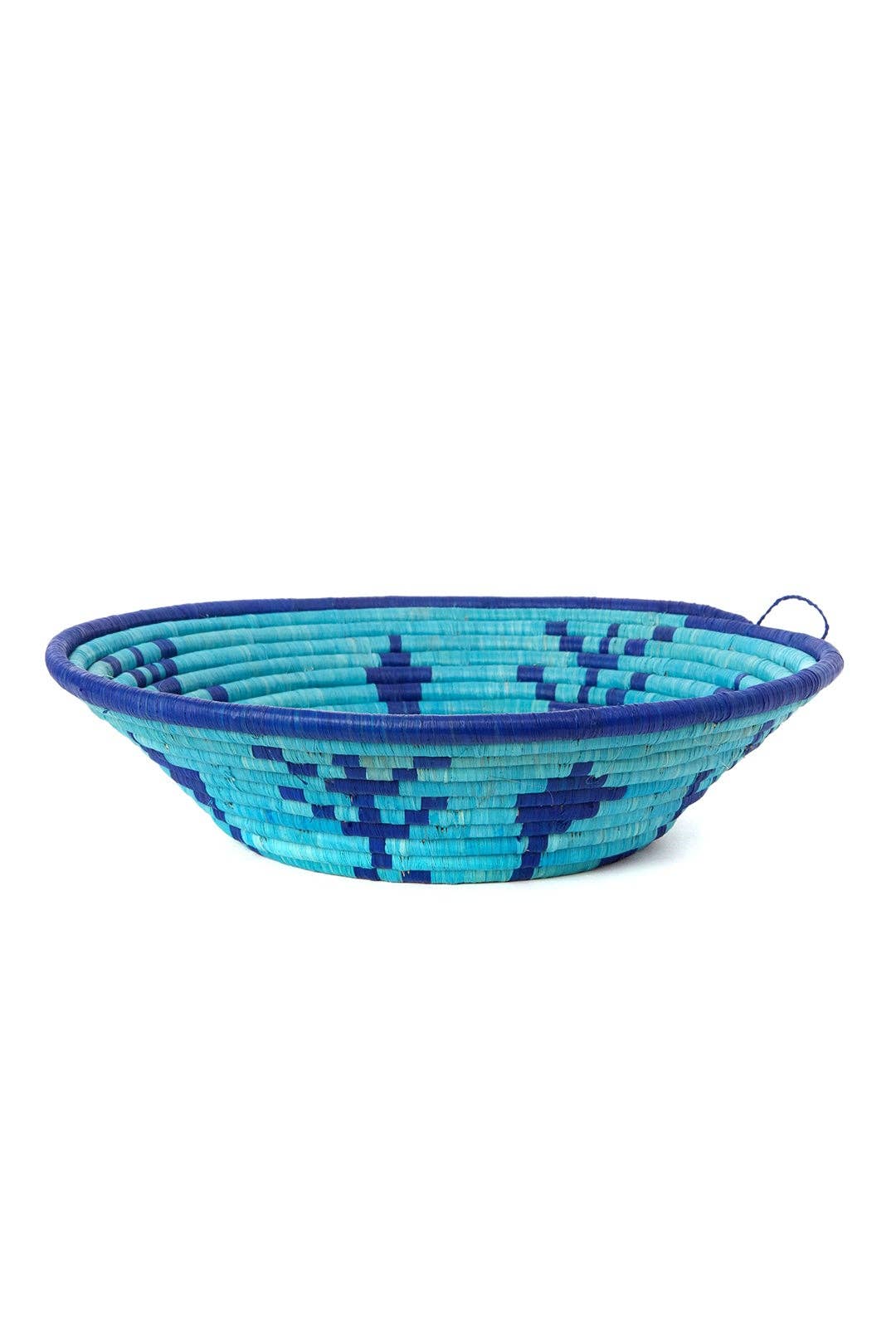 Blue Meadow Raffia Basket