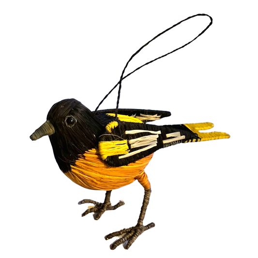 Baltimore Oriole Woven Ornament