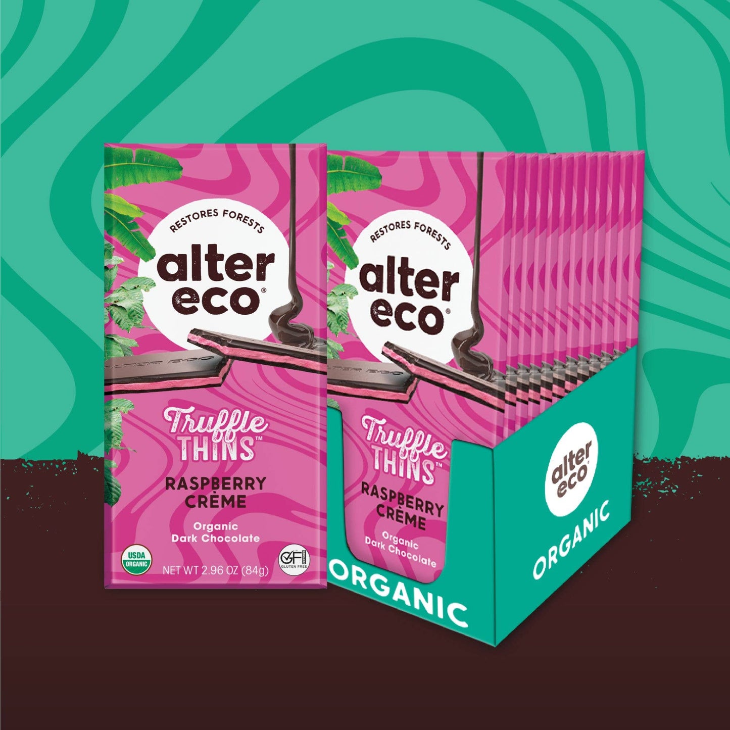 60% Raspberry Creme Truffle Thins Chocolate Bar