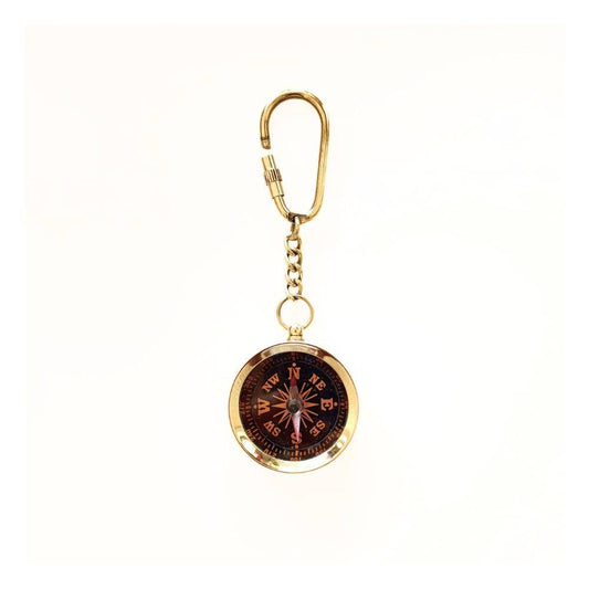 Brass Compass Key Chain