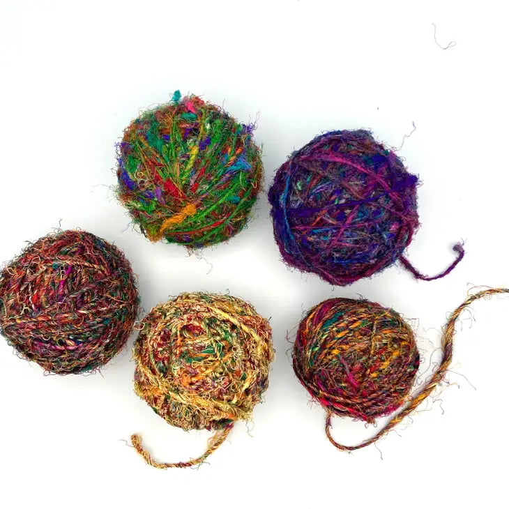 Up-cycled Silk Yarn Ball