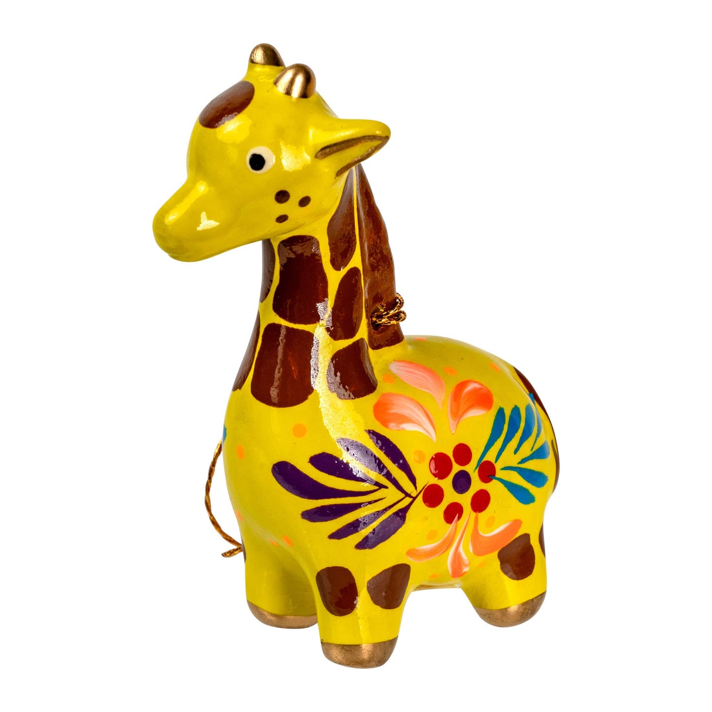 Giraffe Confetti Ceramic Ornament