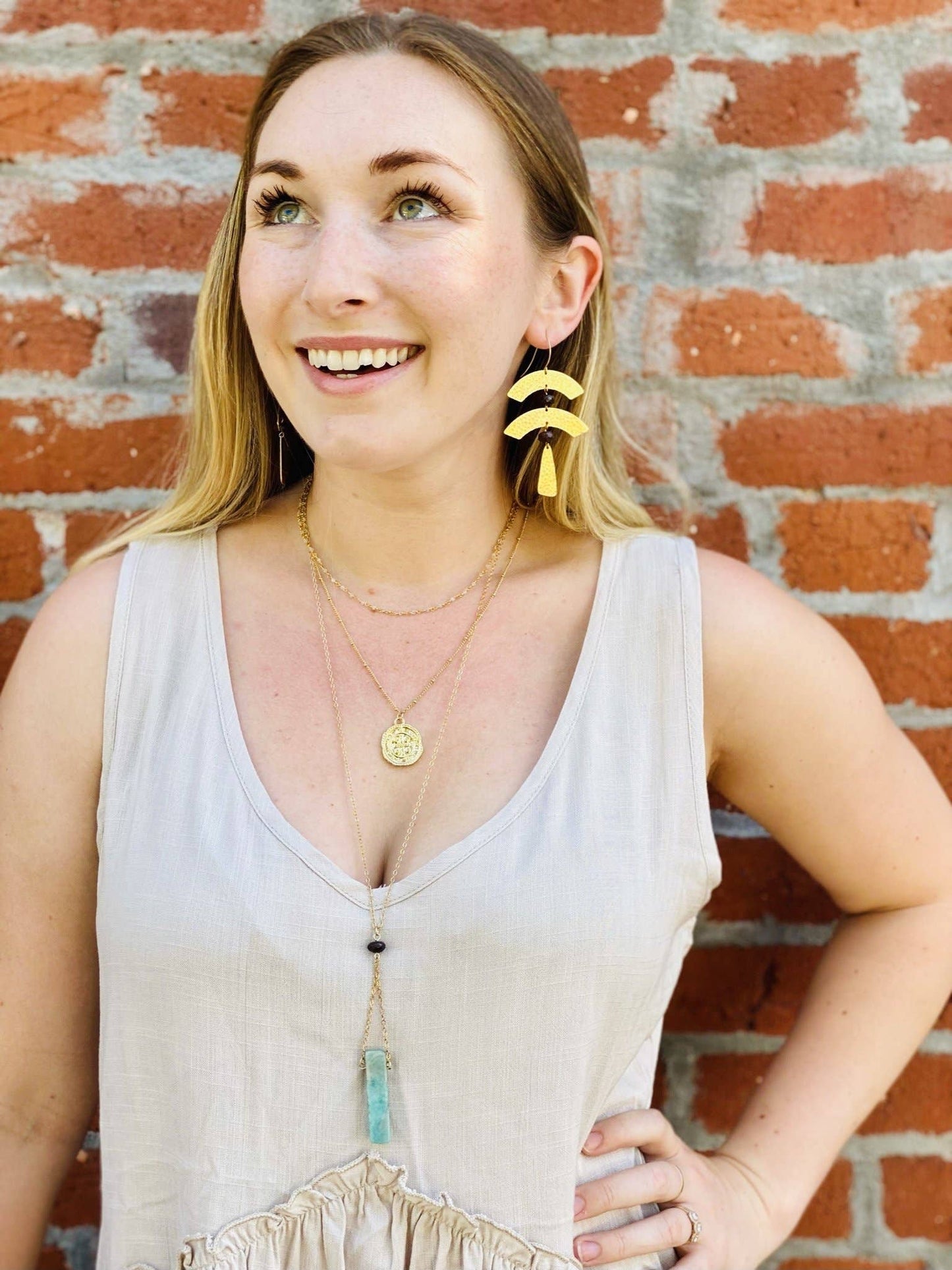 Bohemian Moonstone Rosary Necklace